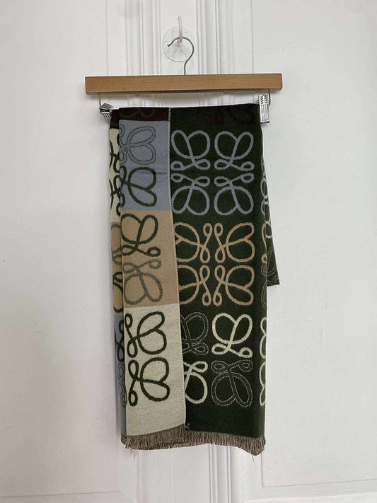 Malissa J Loop Print Scarf - Khaki