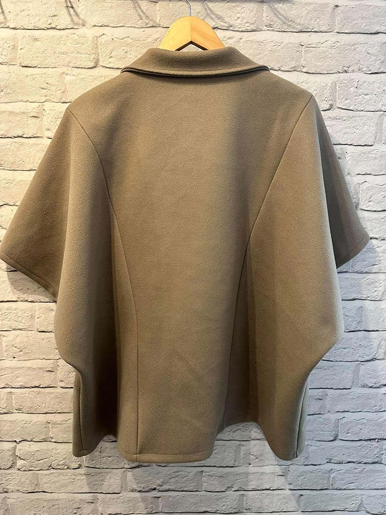 Button Cape Jacket - Latte