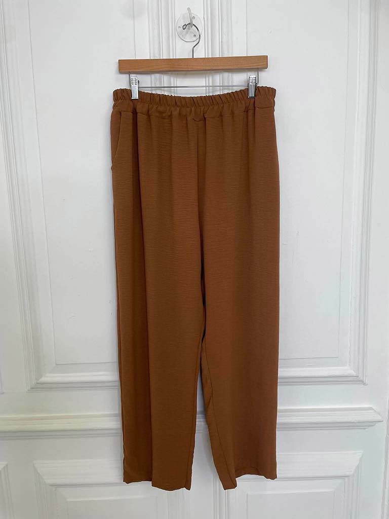 Asymmetric Flower Co-ord - Toffee