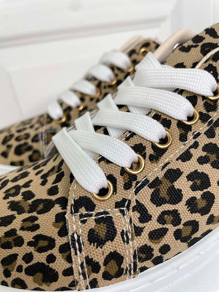 Leopard Flatform Trainers