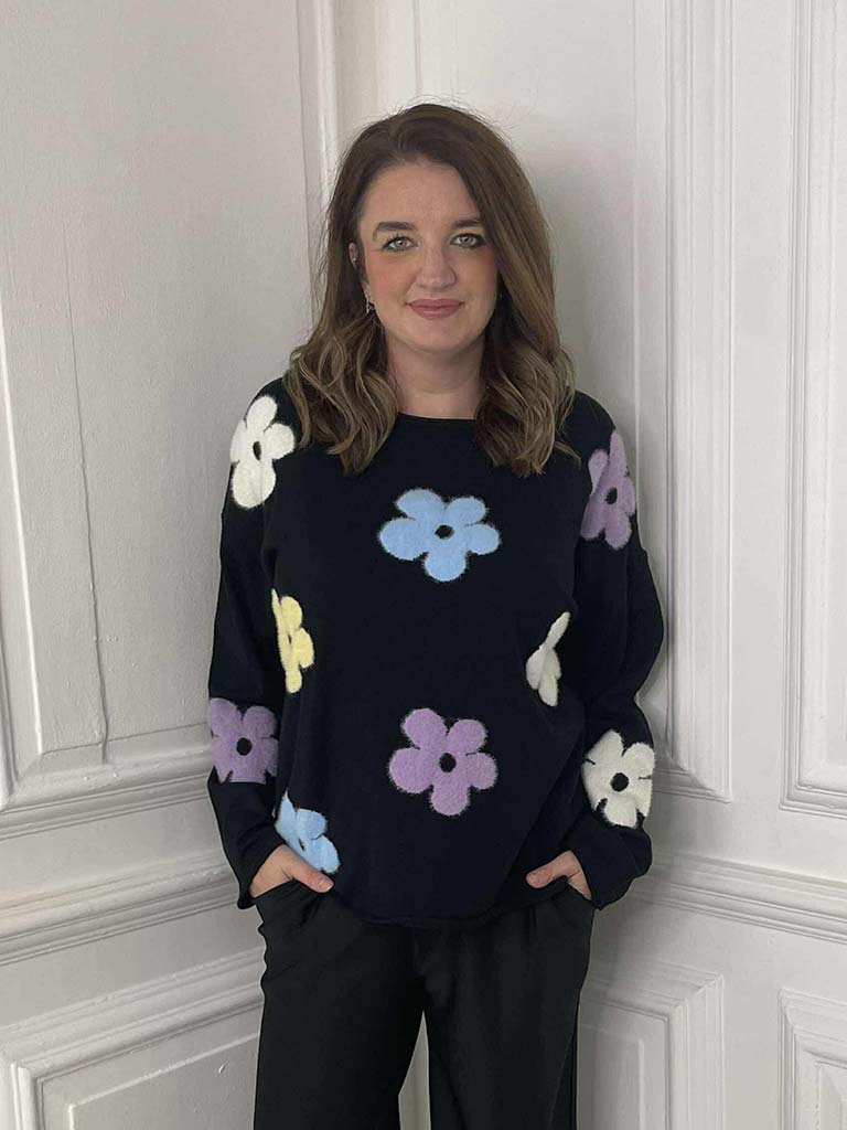 Flower Power Knit - Black