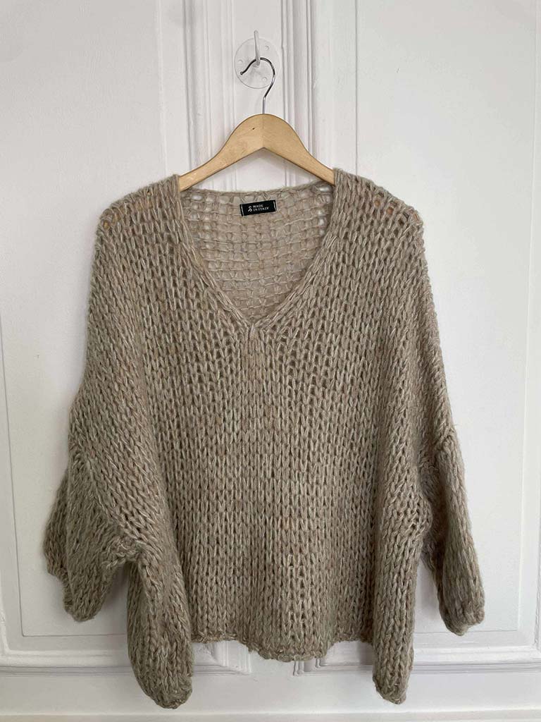 Slouchy Chunky Knit - Stone Marl