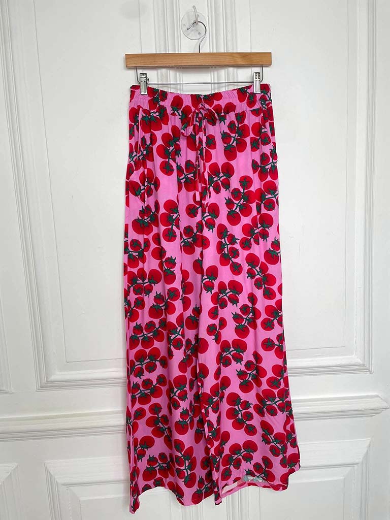 Kitsch Patterned Palazzos - Tomato