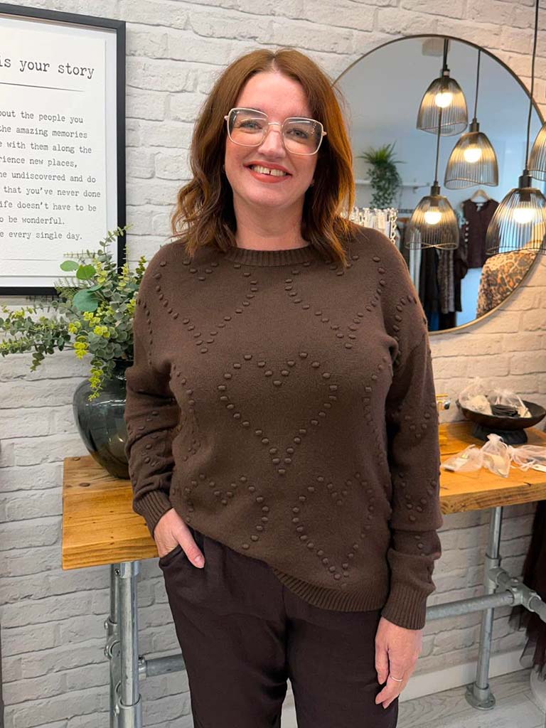 Heart Knit - Chocolate