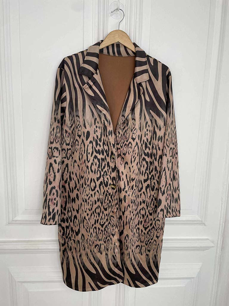 Animal Oversized Boyfriend Jacket