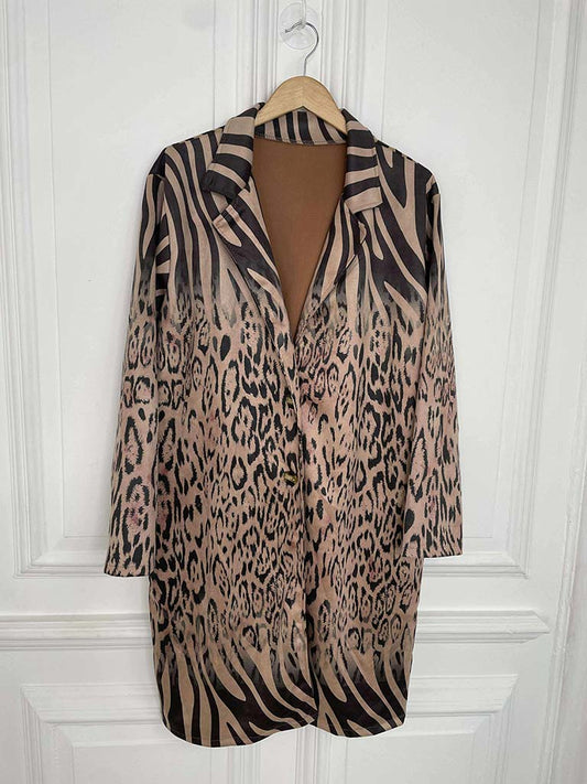 Animal Oversized Boyfriend Jacket