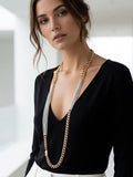 Envy Multi Chain & Link Necklace - Silver & Gold