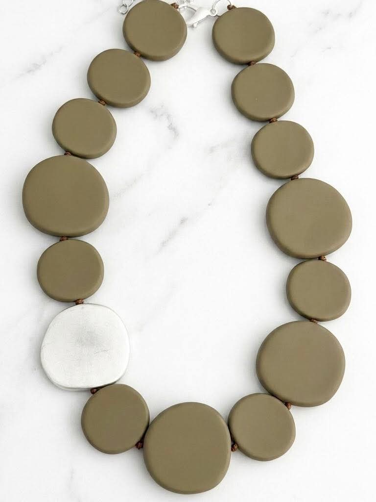 Envy Chunky Bead Necklace - Silver