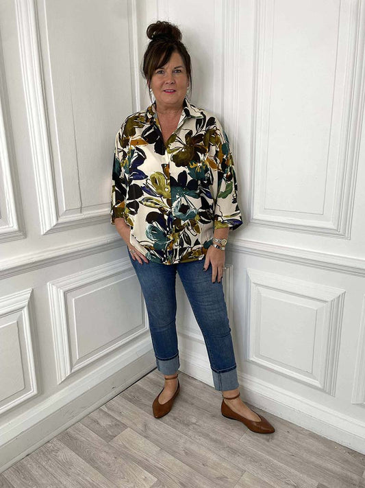 Eb&Ive Elsie Relaxed Shirt - Botanical Tusk