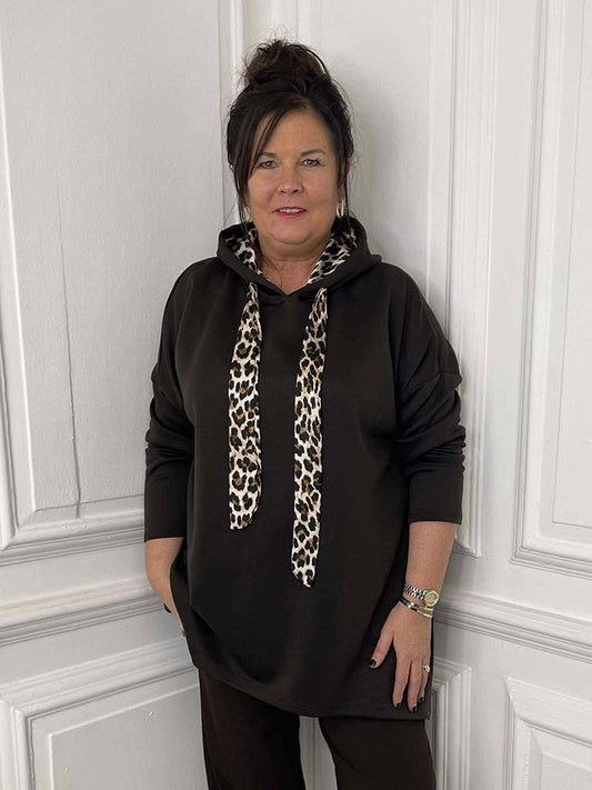 Supersoft Jersey Hoodie - Dark Chocolate