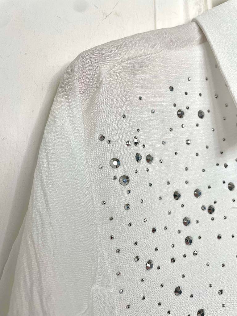 Studded Classic Shirt - White