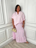 Cloud Cotton Maxi Skirt - Petal