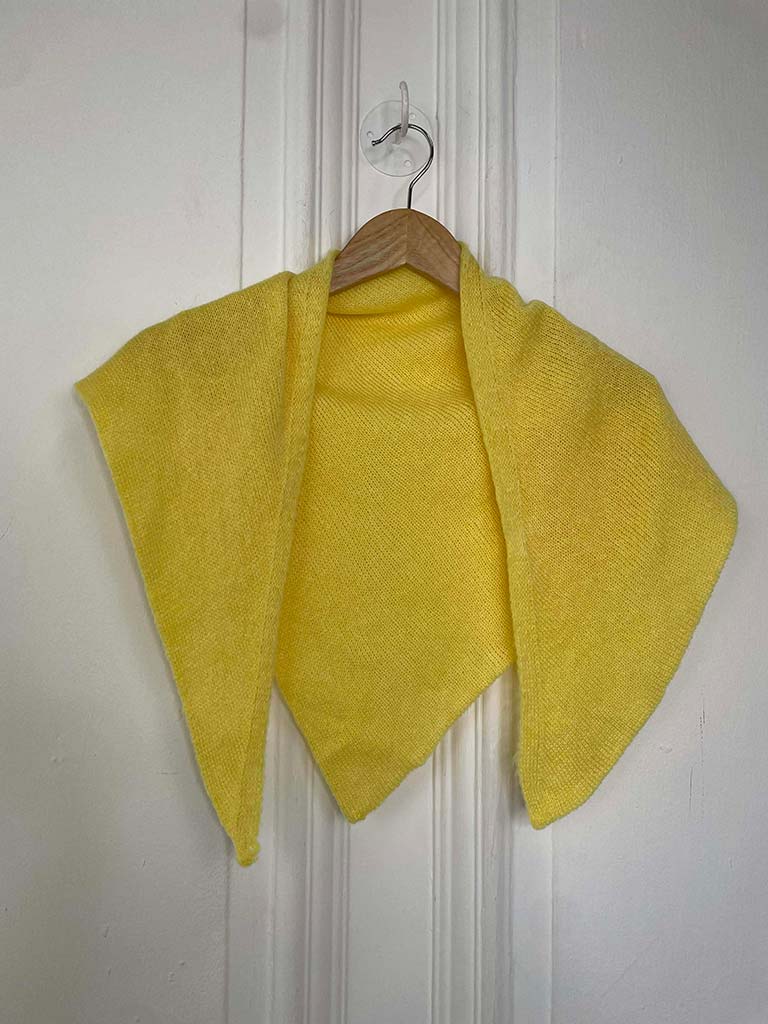 Knitted Triangle Scarf - Sunshine