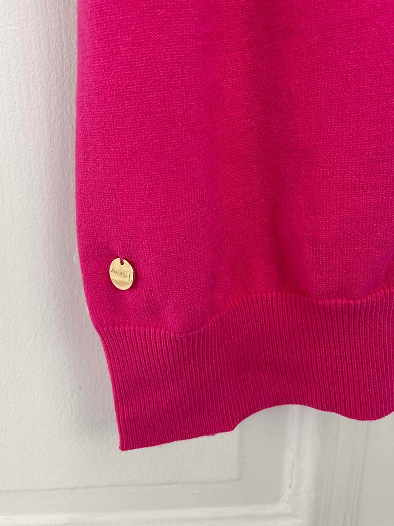 Malissa J Buttoned Tank Knit - Hot Pink