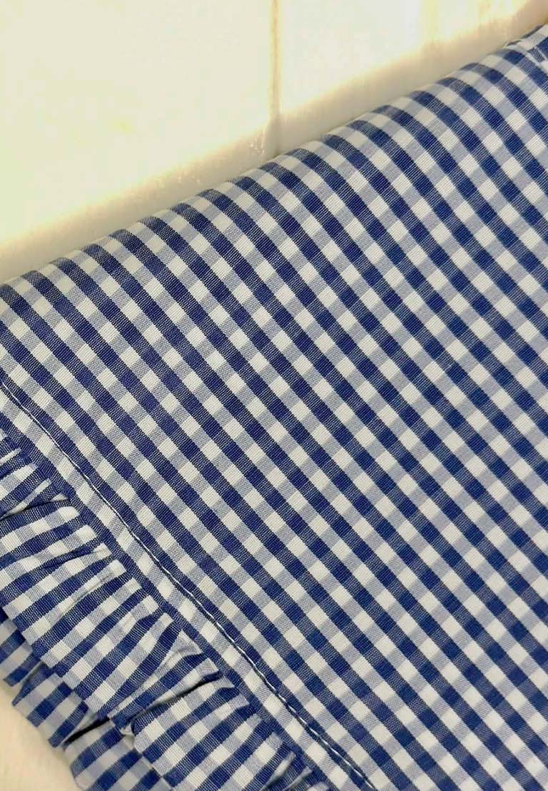 Gingham Collar - Sky Blue