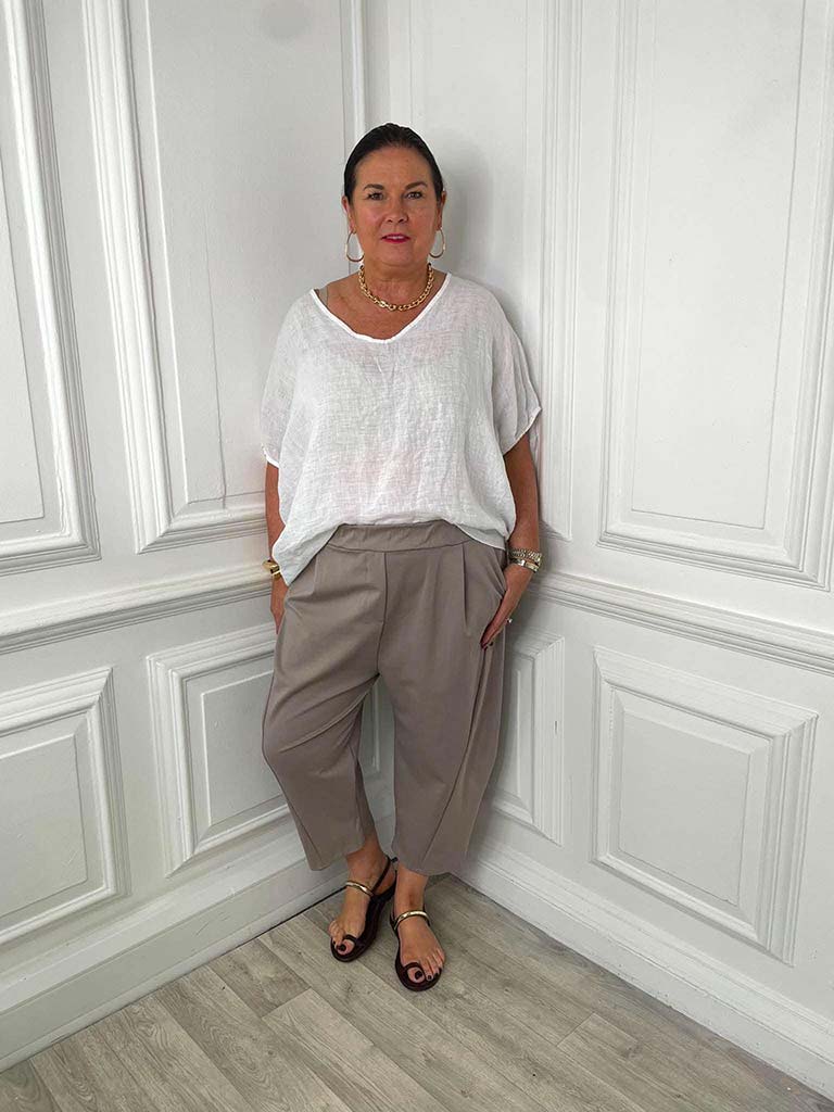 Cocoon Scuba Trousers - Latte