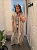 Nomad Print Midi Dress - Chocolate