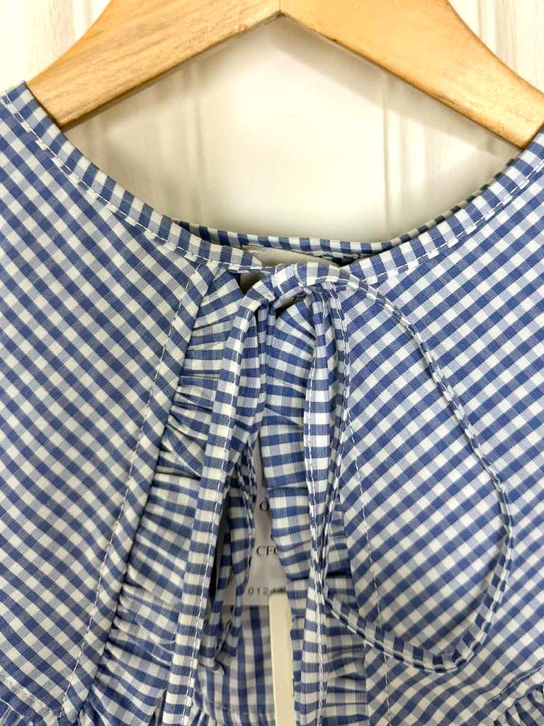 Gingham Collar - Sky Blue