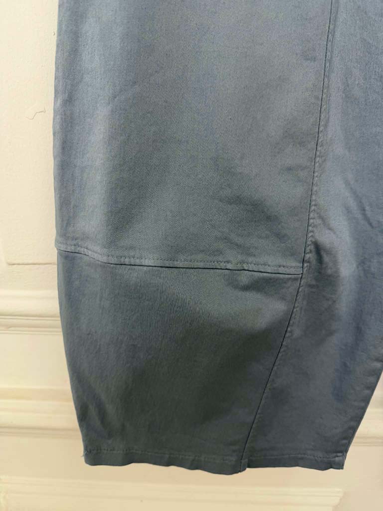 Cotton Barrel Trousers - Denim