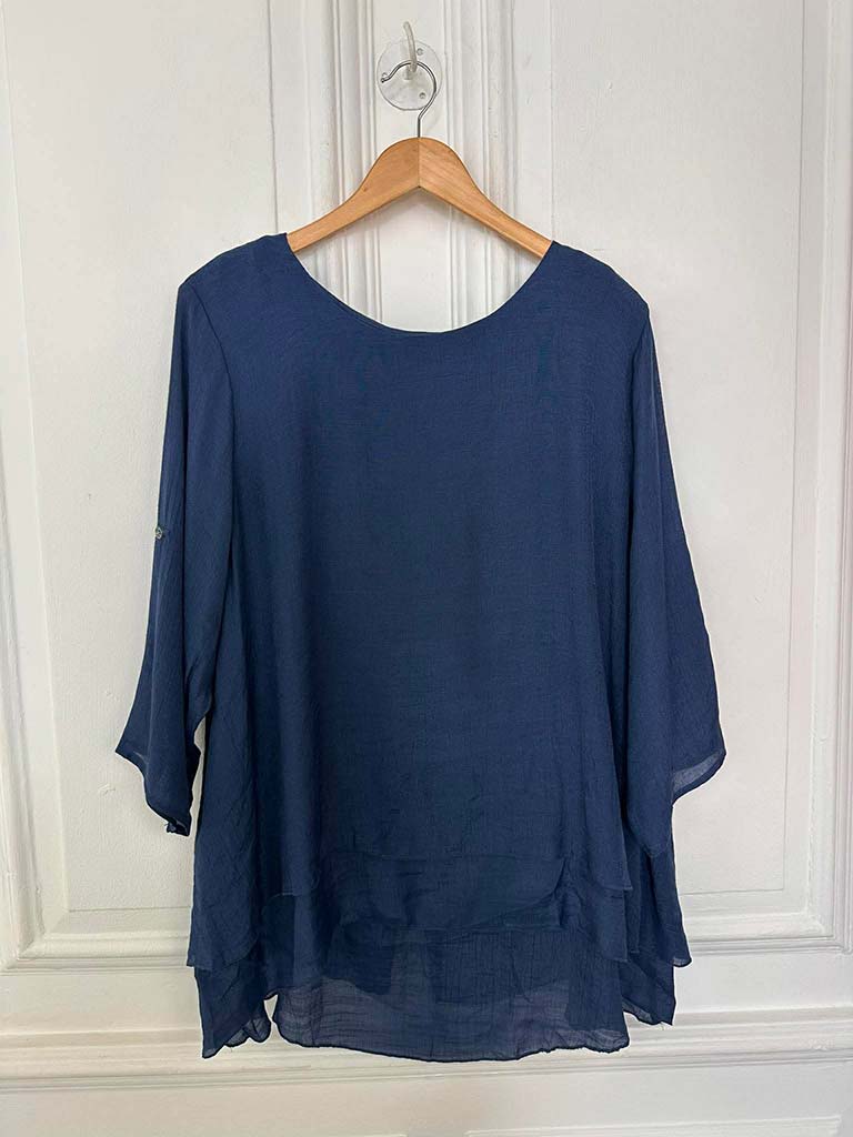 Leggara Layered Top - Navy