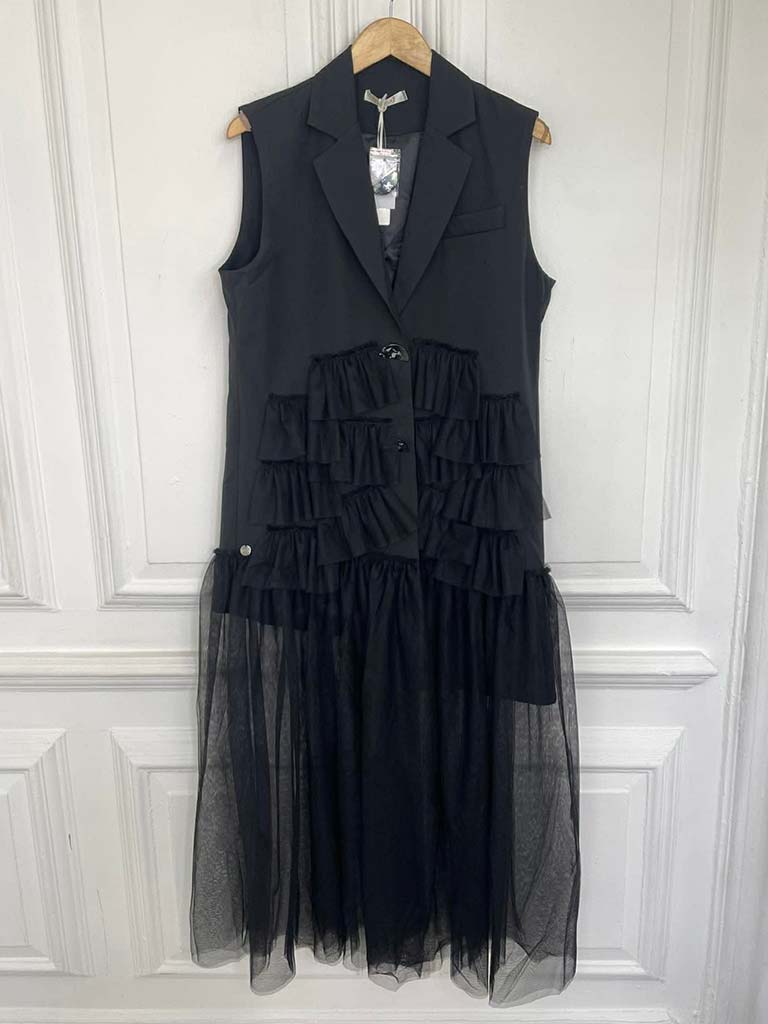 Malissa J Long Tulle Waistcoat