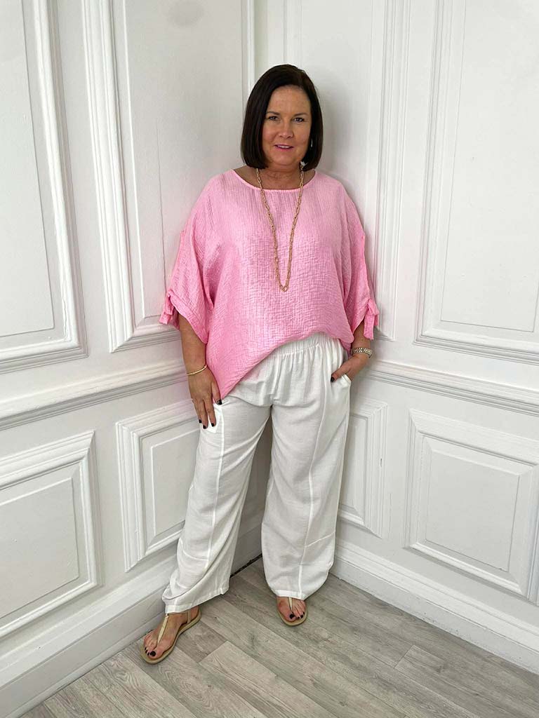 Tie Sleeve Top - Sugar