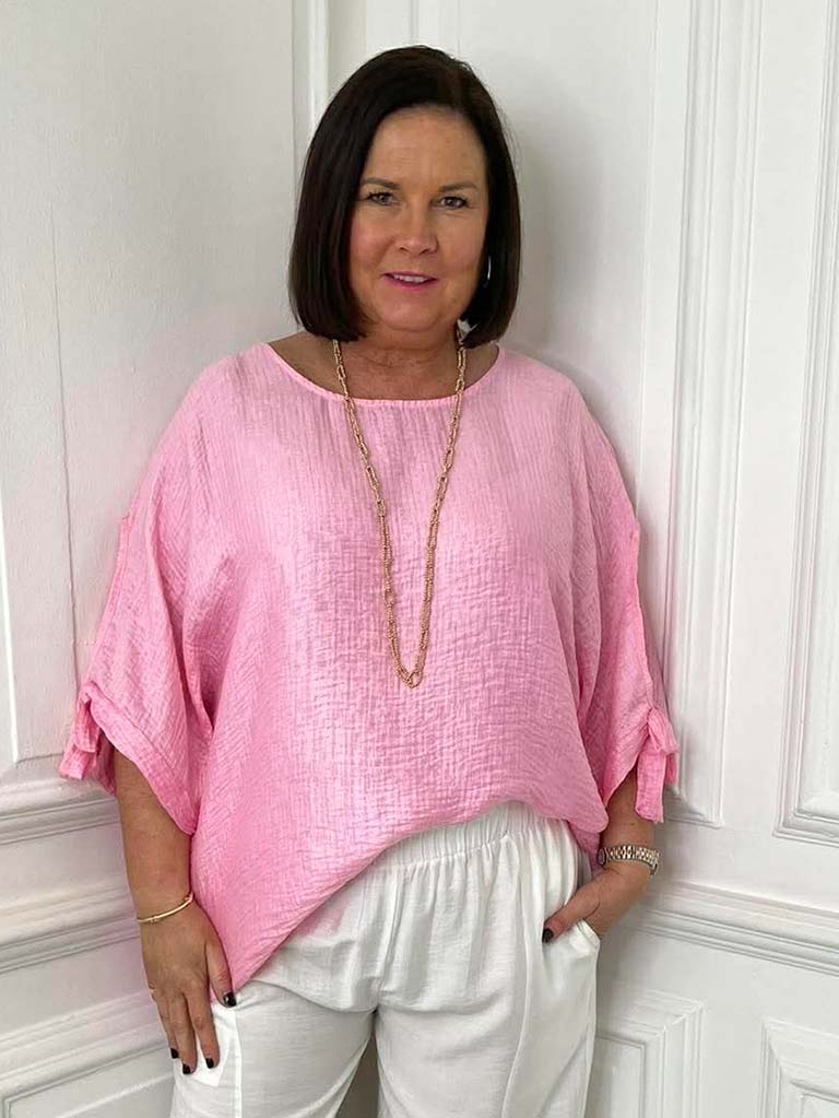 Tie Sleeve Top - Sugar