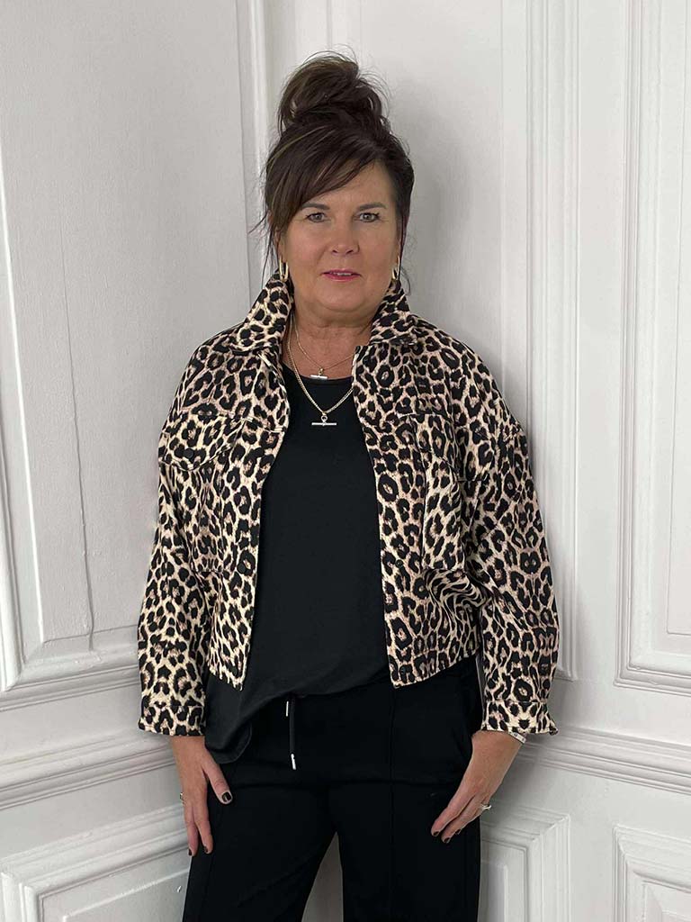 Leopard Canvas Jacket