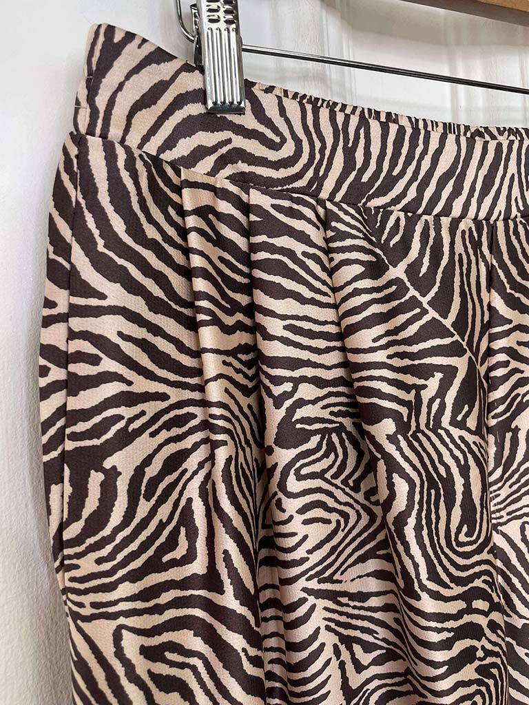 Zebra Silk Feel Palazzos