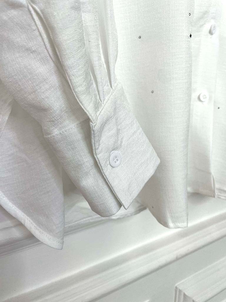 Studded Classic Shirt - White