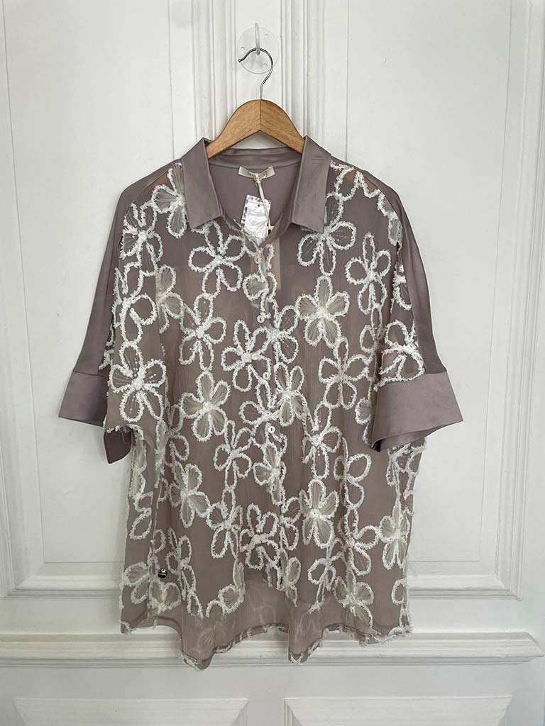 Malissa J Daisy Embellished Shirt