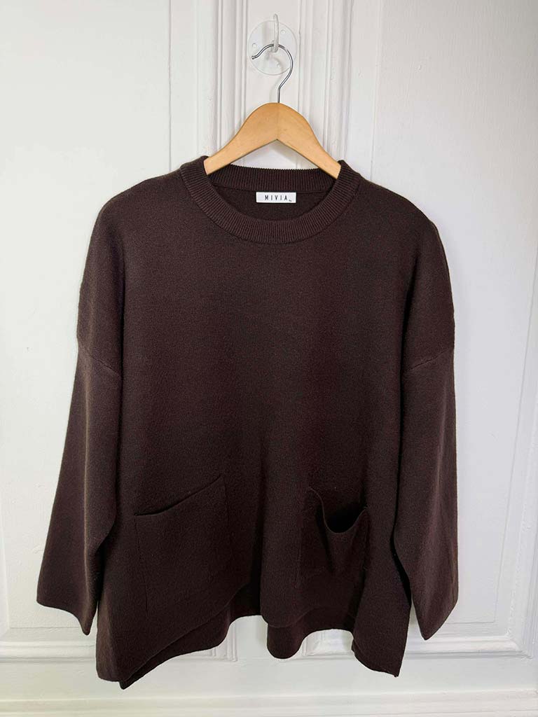 Supersoft Luxe Pocket Knit - Chocolate