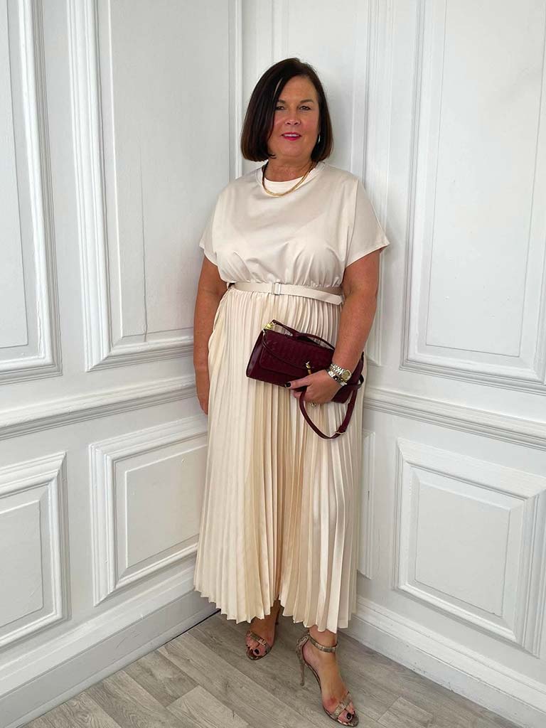 Pleated Skirt Maxi Dress