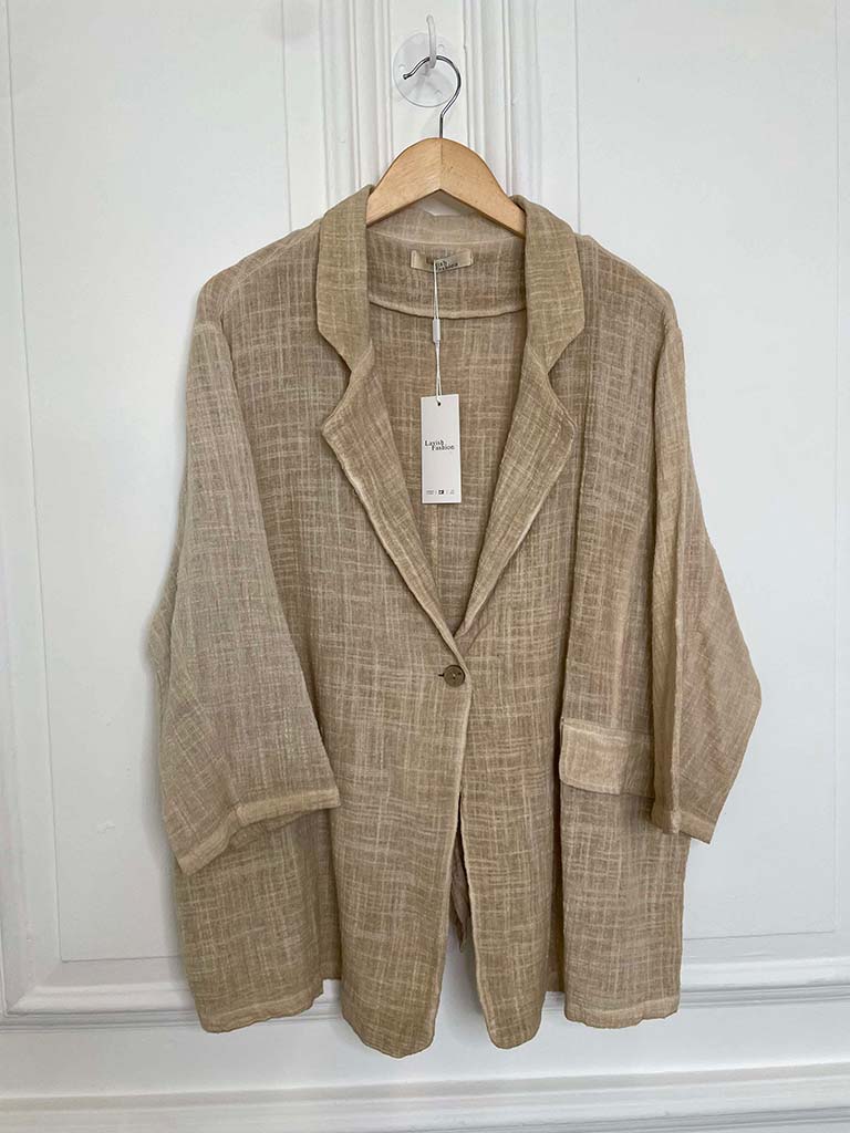 Vintage Relaxed Blazer - Sand