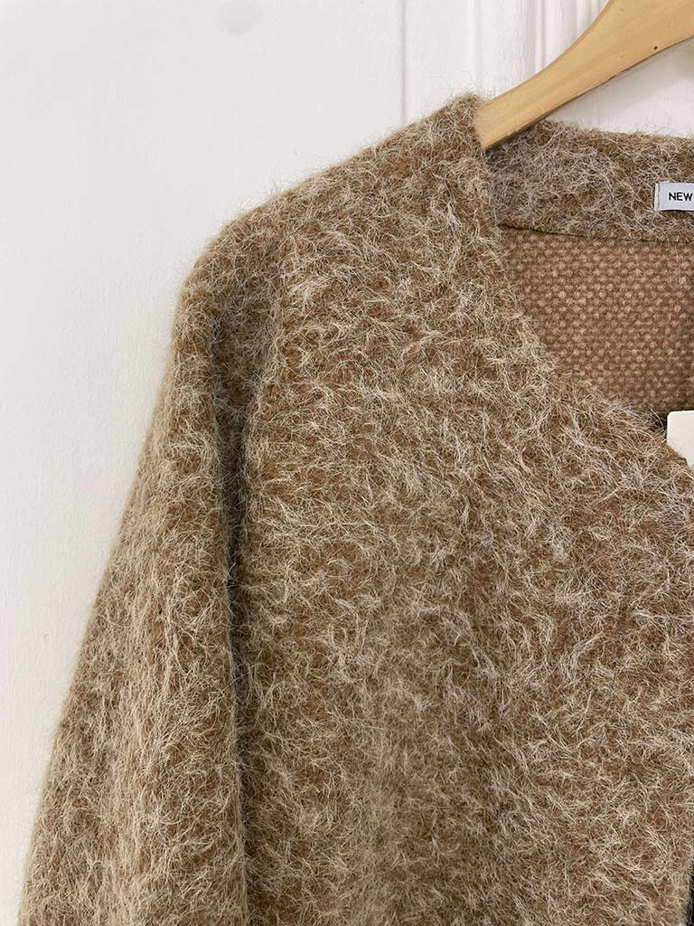 Boucle Corsage Jacket - Tan