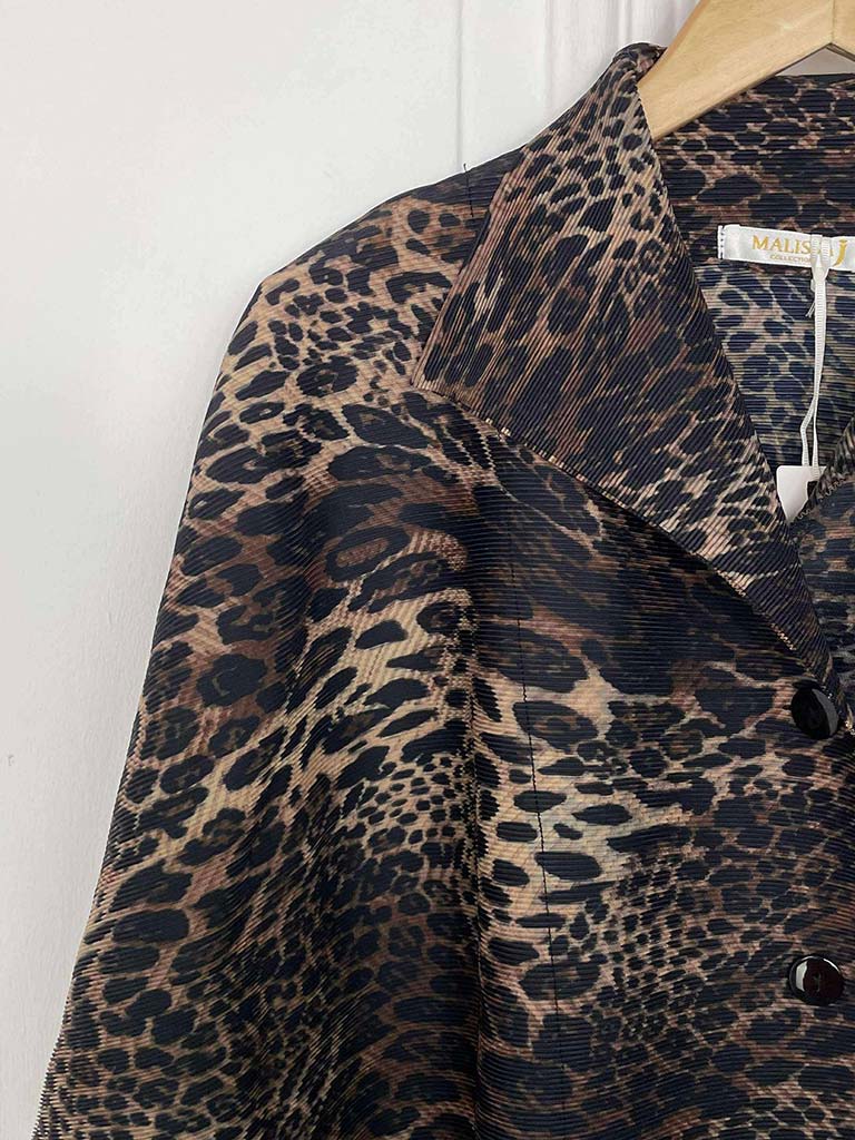 Malissa J Plissé Jacket - Leopard