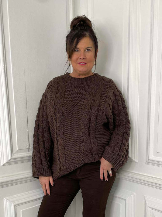 Chunky Cable Knit - Chocolate
