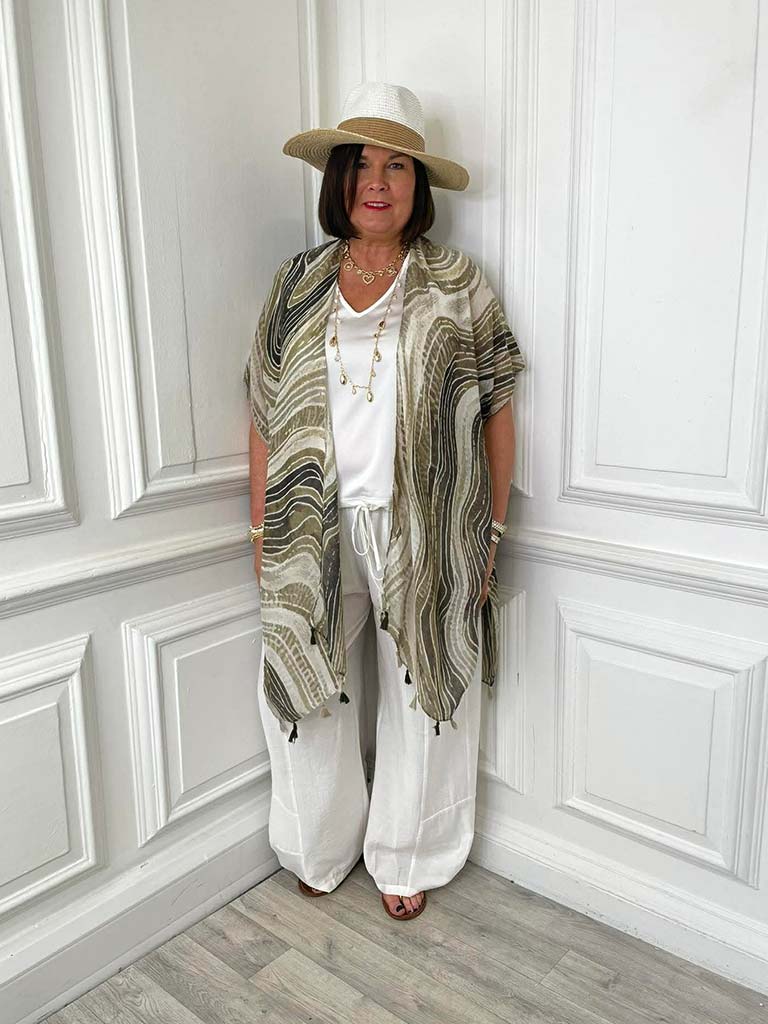 Malissa J Two-Tone Straw Hat - White