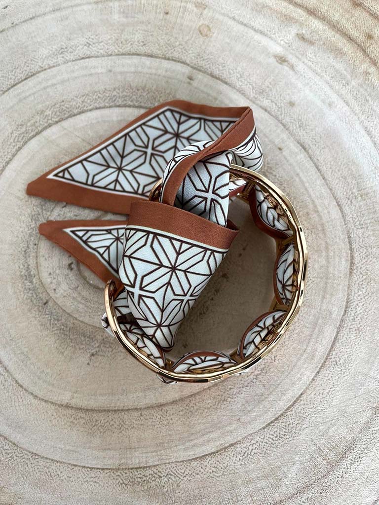 Scarf Bangle - Gold Circle
