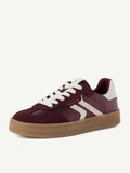 Tamaris Leather Trainers - Bordeaux Metallic