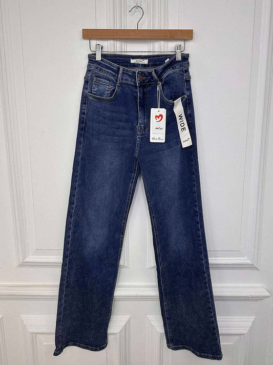 Mila Wide Leg Jeans - Classic Blue