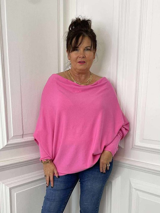 Malissa J Button Back Knit - Pink