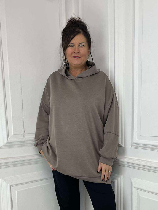 Oversized Scuba Hoodie - Mocha