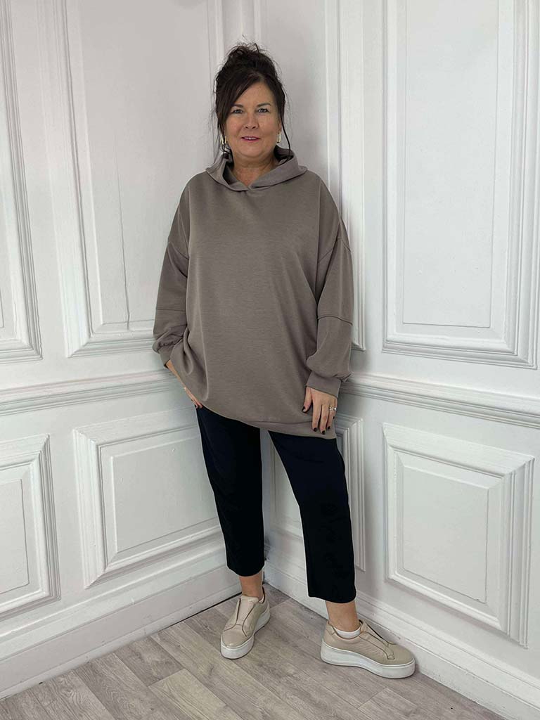 Oversized Scuba Hoodie - Mocha