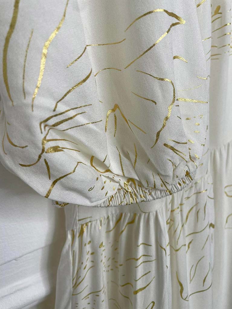 Fine Line Floral Maxi Dress