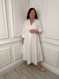Tailored Shirt Dress - Warm White