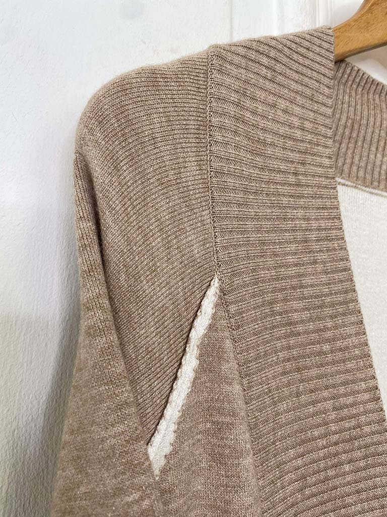 Exposed Seam Cardigan - Sand