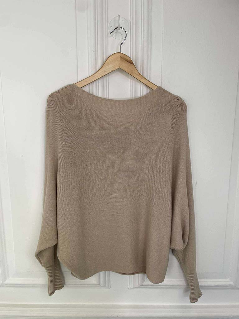 Pearl Back Knit - Stone