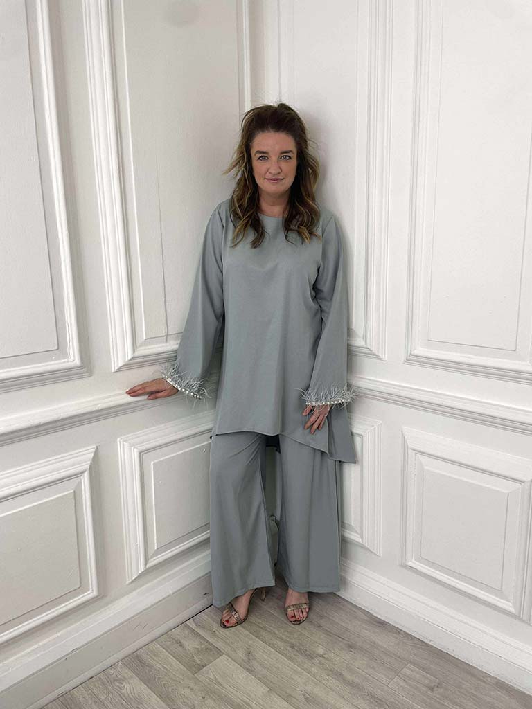 Feather & Pearl Co-ord - Duck Egg