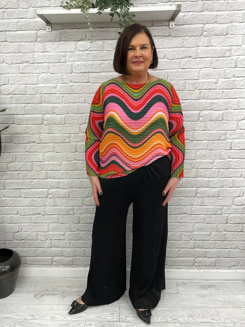 Malissa J Wave Pleat Top